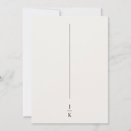 Uitnodiging voor botanische bruiloft met een minim (Achterkant)