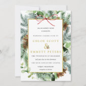 Uitnodiging voor botanische pingbruiloft tijdens d (Voorkant)