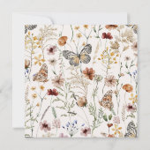  uitnodiging voor botanische tiny Floral Wedding (Achterkant)