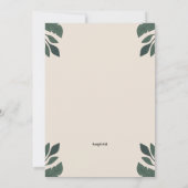 Uitnodiging voor botanische tuin Atrium (Achterkant)