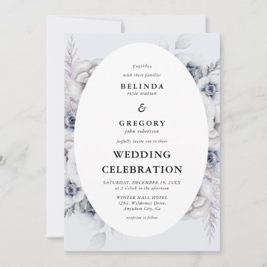 Uitnodiging voor botanische winterweddenschappen (Voorkant)