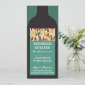 Uitnodiging voor bottelpartij voor wijn (Staand voorkant)