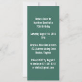 Uitnodiging voor bottelpartij voor wijn (Achterkant)