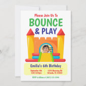 Uitnodiging voor Bounce & Play-verjaardag (Voorkant)