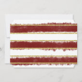 Uitnodiging voor Bourgondisch glitterend kerstfees (Achterkant)