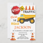 Uitnodiging voor bouwdump-vrachtwagen (Voorkant)