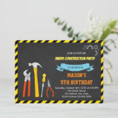 Uitnodiging voor bouwfeest (Staand voorkant)