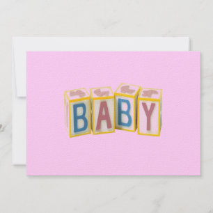 Uitnodiging voor bouwstenen voor baby