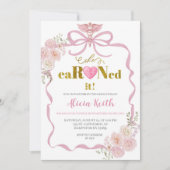 Uitnodiging voor Bow Coquette Roze RN Afstudeerfee (Voorkant)