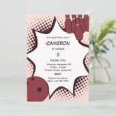 Uitnodiging voor bowling 11e verpartij (Staand voorkant)