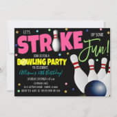 Uitnodiging voor Bowling Party (Voorkant)