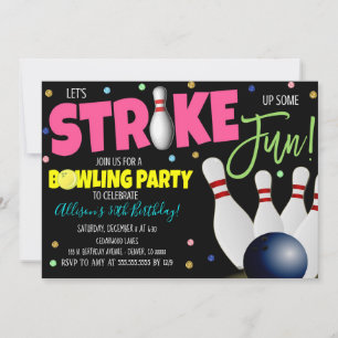 Uitnodiging voor Bowling Party
