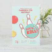 Uitnodiging voor Bowling Party (Staand voorkant)