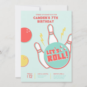 Uitnodiging voor Bowling Party