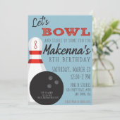 Uitnodiging voor Bowling Party (Staand voorkant)