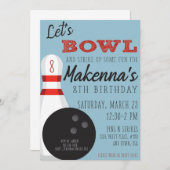 Uitnodiging voor Bowling Party (Voorkant / Achterkant)