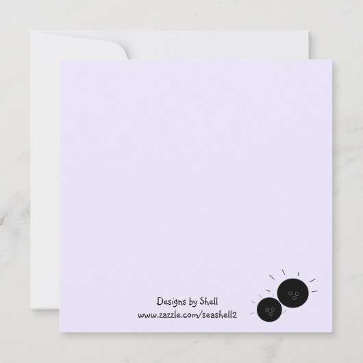 Uitnodiging voor Bowling Party (Achterkant)