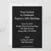 Uitnodiging voor Bowling Party (Achterkant)