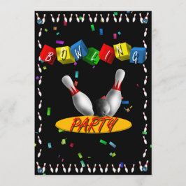 Uitnodiging voor Bowling Party