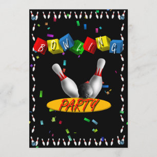 Uitnodiging voor Bowling Party