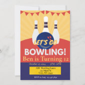 Uitnodiging voor Bowling Party (Voorkant)