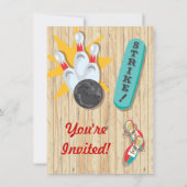 Uitnodiging voor Bowling Party (Achterkant)