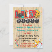 Uitnodiging voor Bowling Party (Voorkant)