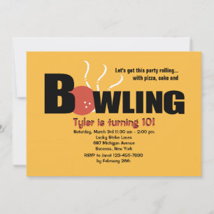 Uitnodiging voor Bowling Party