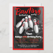 Uitnodiging voor Bowling Party (Voorkant)