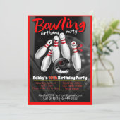 Uitnodiging voor Bowling Party (Staand voorkant)