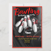 Uitnodiging voor Bowling Party (Achterkant)