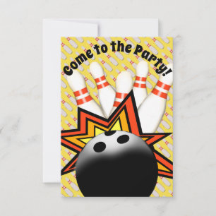 Uitnodiging voor Bowling Party