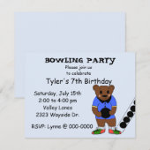 Uitnodiging voor Bowling Party (Voorkant / Achterkant)