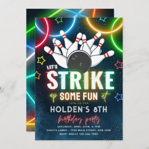 Uitnodiging voor Bowling Party   Bowling Birthday