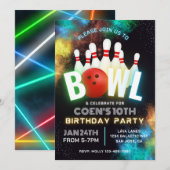 Uitnodiging voor Bowling Party | Bowling-uitnodigi (Voorkant / Achterkant)