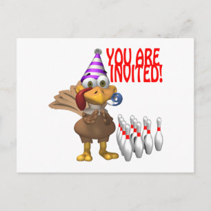 Uitnodiging voor Bowling Party Briefkaart