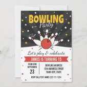 Uitnodiging voor Bowling-verjaardag (Voorkant)