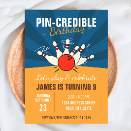 Uitnodiging voor Bowling-verjaardag
