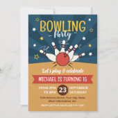 Uitnodiging voor Bowling-verjaardag (Voorkant)