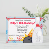 Uitnodiging voor Bowling-verjaardag (Staand voorkant)