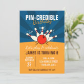 Uitnodiging voor Bowling-verjaardag (Staand voorkant)