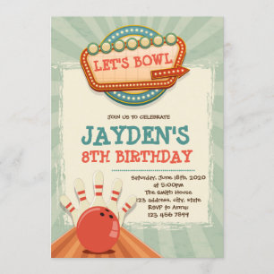  uitnodiging voor bowlingfeest
