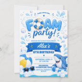 Uitnodiging voor Boy Blue Foam-feestje (Voorkant)