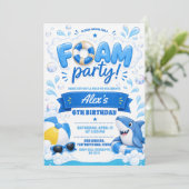 Uitnodiging voor Boy Blue Foam-feestje (Staand voorkant)