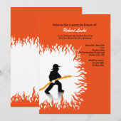 Uitnodiging voor brandweerman (Voorkant / Achterkant)