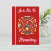 Uitnodiging voor brandweeruitrusting (Staand voorkant)