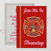 Uitnodiging voor brandweeruitrusting (Voorkant / Achterkant)