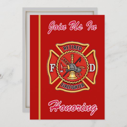 Uitnodiging voor brandweeruitrusting (Voorkant / Achterkant)