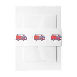 Uitnodiging voor brandweerwagens en buikbanden uitnodigingen wikkel