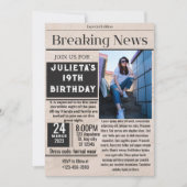 Uitnodiging voor breaking news (Voorkant)